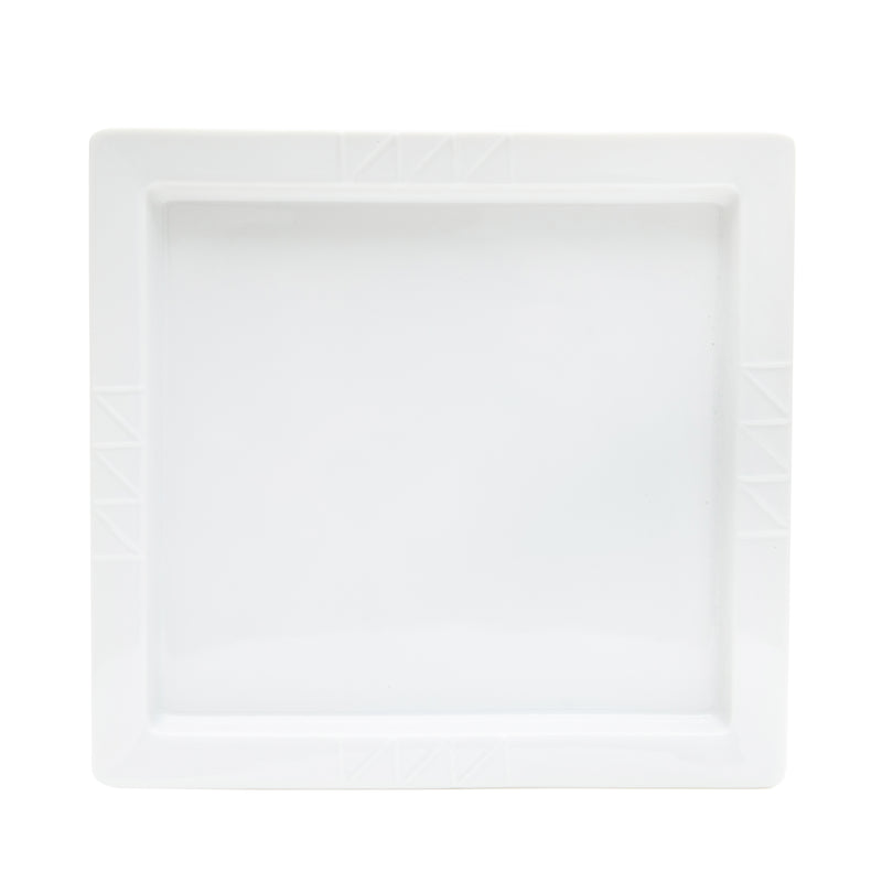 Large Rectangular Rim Porcelain Plate | Oomomo Canada