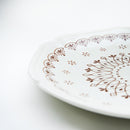 Japanese Porcealin Lace Scalloped Edge Plate (24x23.5x3cm) White