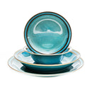 16.5cm Japanese Fontaine Wide Bowl Metallic Green