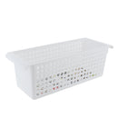 White Small Rectangle Basket with Handle 
