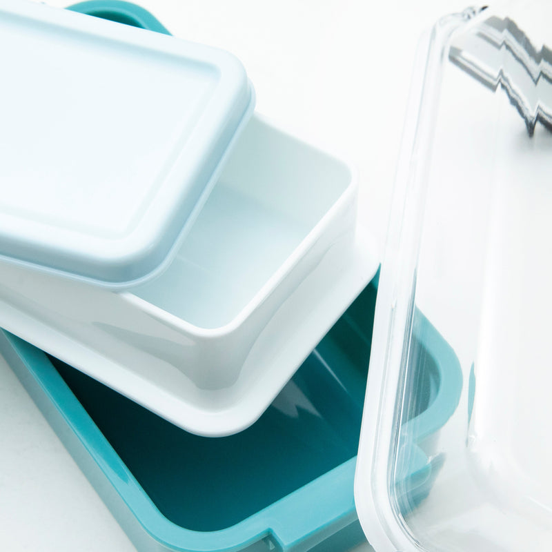 Lunchbox (PS/PP/PE/Silicone/With Latch/Long/SMCol(s): Green)