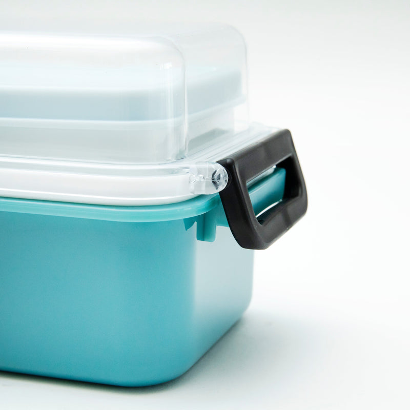 Lunchbox (PS/PP/PE/Silicone/With Latch/Long/SMCol(s): Green)