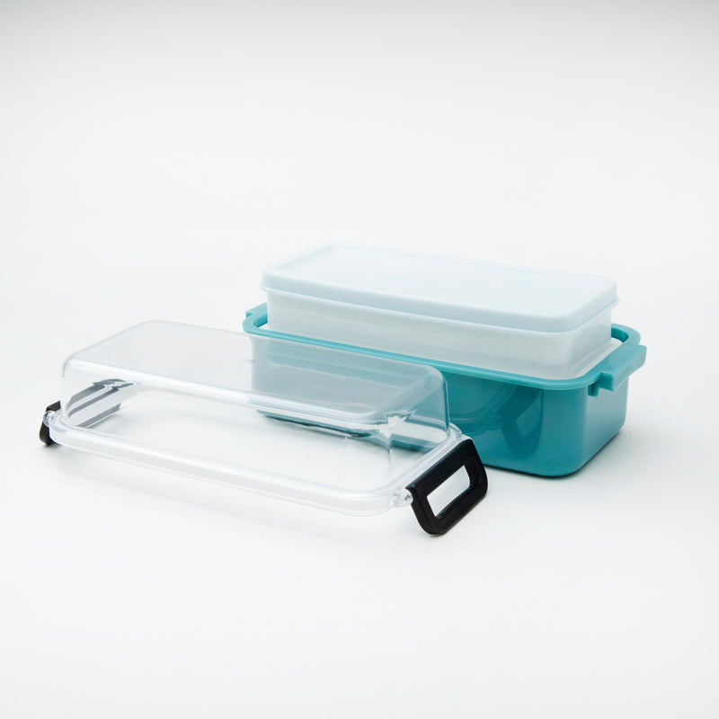 Lunchbox (PS/PP/PE/Silicone/With Latch/Long/SMCol(s): Green)