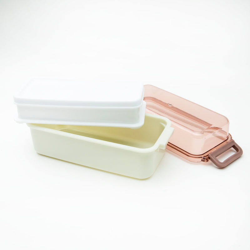 Lunchbox (PS/PP/PE/Silicone/With Latch/Long/SMCol(s): Beige)