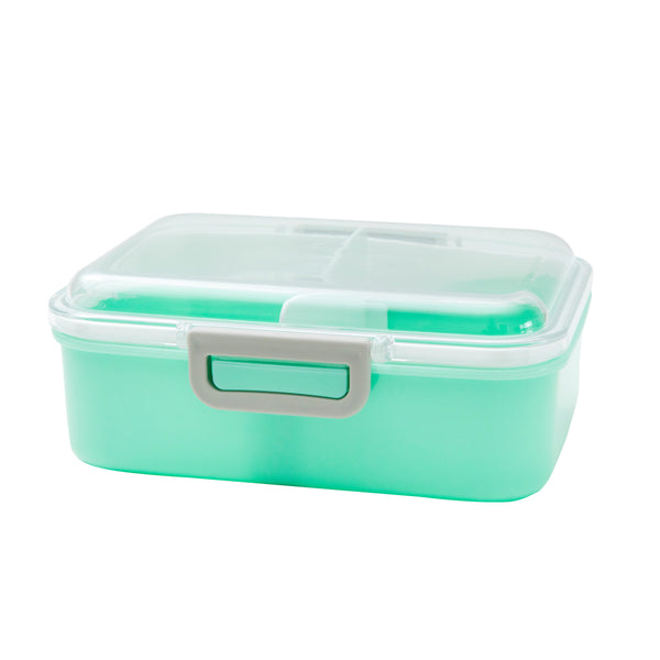 Lunchbox (PS/PP/Silicone/With Latch/Divider/SMCol(s): Green)