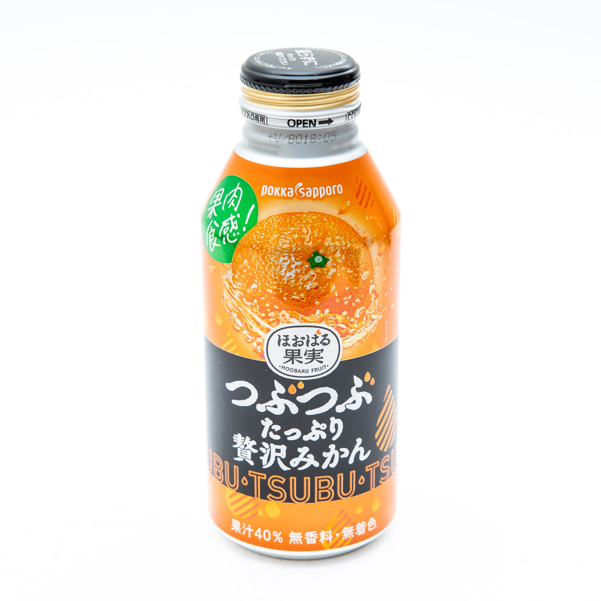 Pokka Sapporo Hoobaru Fruit Tsubu Tsubu Mandarin Orange Juice 400g