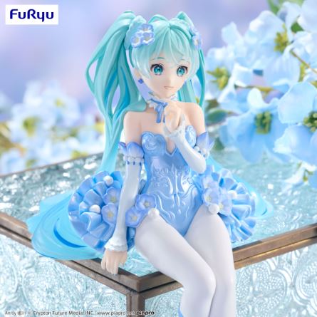 Furyu Hatsune Miku Noodle Stopper Figure -Flower Fairy Nemophila Pail Blue Color Ver.- All Hatsune Miku