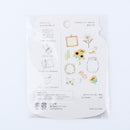 Sticker Flakes Blooming Flower in a Bottle Yellow