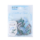 Sticker Flakes Blooming Flower in a Bottle Light Blue