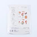 Sticker Flakes Blooming Flower in a Bottle Orange