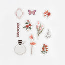 BGM Blooming Flower in a Bottle Sticker Flakes (Red)