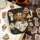 Sticker Flakes (15 Designs/Washi Paper/Embossed/Package Size: H10xW9cm/45pcs/BGM/CafŽ Ë La Mode/SMCol(s): Black,Yellow)