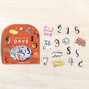BGM Country of the Dwarves 45pcs Days Gold Foil 15 Designs Washi Masking Tape Material Sticker Flakes