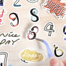 BGM Country of the Dwarves 45pcs Days Gold Foil 15 Designs Washi Masking Tape Material Sticker Flakes