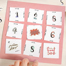 BGM Country of the Dwarves 45pcs Days Gold Foil 15 Designs Washi Masking Tape Material Sticker Flakes