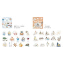 BGM Masking Tape Material 15 Designs Winter Limited The Snow Town Sticker Flakes  45 pcs