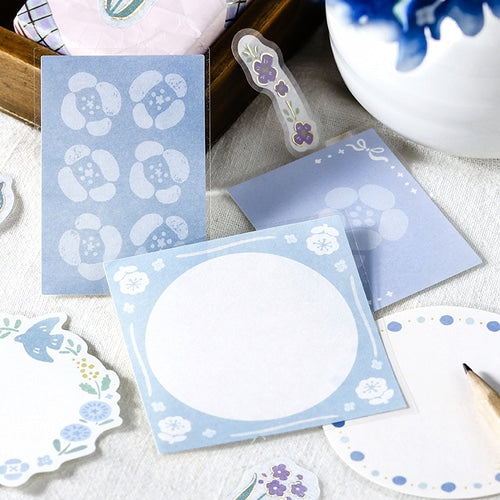 BGM Memo Stickers Flowery Day 30pcs Flowers For Memo Write-On Sticker Flakes