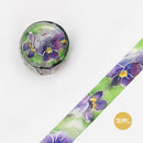 BGM Foil Stamping Washi Masking Tape (Watercolour Flower: Violet)