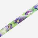 BGM Foil Stamping Washi Masking Tape (Watercolour Flower: Violet)