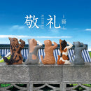 Collectible Salute Cat Figurines Blind Box