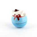Roly-Poly Lucky Cat Ceramic Ornament (Blue) 