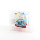 Ceramic Lucky Cat Ornament  Blue 