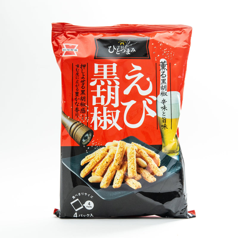 Iwatsuka THE Hitotsumami Rice Cracker Black Pepper Shirmp Flavor