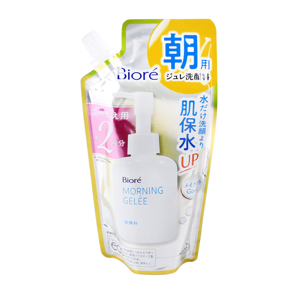 Kao Biore 1 Refill Fills 2 Bottles Refill Only Container of Biore Morning Gelee For Morning 160 ml Face Wash