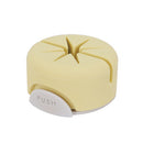 Sticks-to-surface Stationery Stand with Press "Push" button to remove Yellow