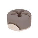 Sticks-to-surface Stationery Stand with Press "Push" button to remove Brown