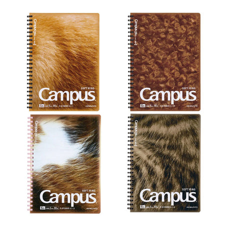 Kokuyo Campus Paw Soft Ring Notebook with Ear-Shaped Sticky Notes