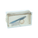 Sun-Star mitte Clear Mesh Storage Pouch Pencil Case    Off White
