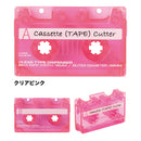 Sun-Star Cassette Tape Dispenser Cutter    Clear Pink