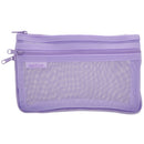 Pencil Case (Mesh/Light/2 Pockets/Open Bottom Zipper for Gusset/2x20x12cm/Sun Star/MATCH/SMCol(s): Lavender)