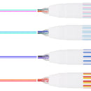 Marker Pens (Can Draw 2 Lines Simultaneously/Demon Slayer/Red x Orange, Navy Blue x Light Violet, Mint x Light Blue, Pink x Mint/Sun Star/twiink/SMCol(s): Multicolour)