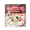 Sun-Star Germany Trip Die-Cut Sticker Flakes 4pcs x 5 Pub