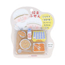 Sun-Star Kyushoku Fusen Die-Cut 6 Designs Duty Day Sticky Notes  60 Sheets