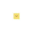 Sun Star Chick Face Cube Erasers