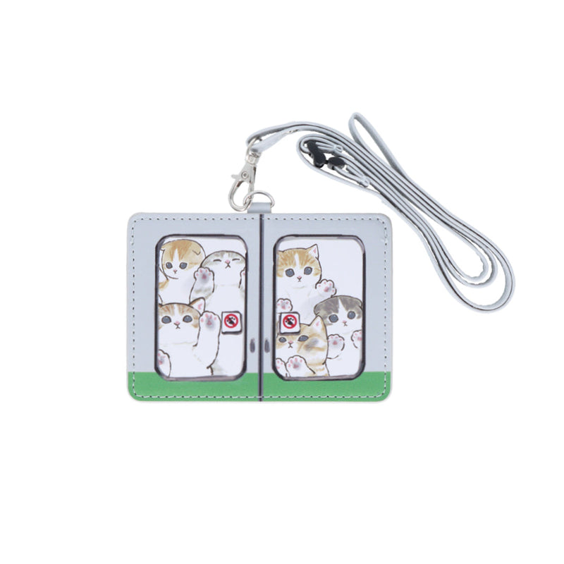 Card Holder (With Strap/Mofusand/Packed Train/0.5x12x16cm/SMCol(s): Grey,Green)