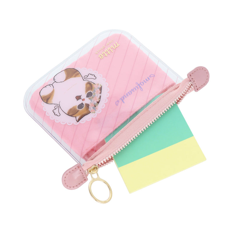 Zipper Pouch (Mini/Flat/Mofusand: Tenshinyan/mitte Colour/1x17x10cm/Sun Star/SMCol(s): Pink)