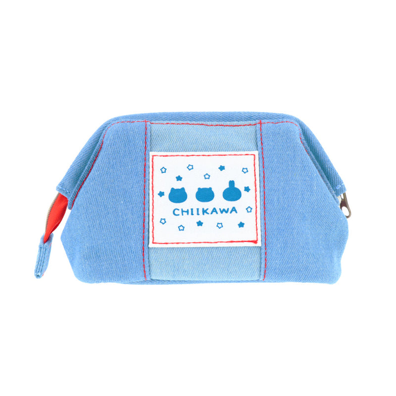 Zipper Pouch (Wired/Chiikawa/Fun/Denim Style/6.5x18x11cm/SMCol(s): Blue)