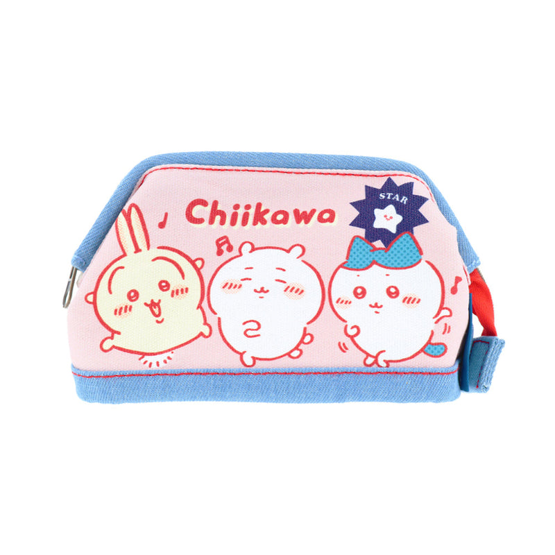 Zipper Pouch (Wired/Chiikawa/Fun/Denim Style/6.5x18x11cm/SMCol(s): Blue)