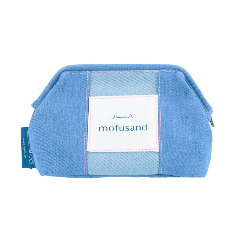 Zipper Pouch (Wired/Mofusand: Doughnutnyan/Denim Style/6.5x18x11cm/SMCol(s): Blue)