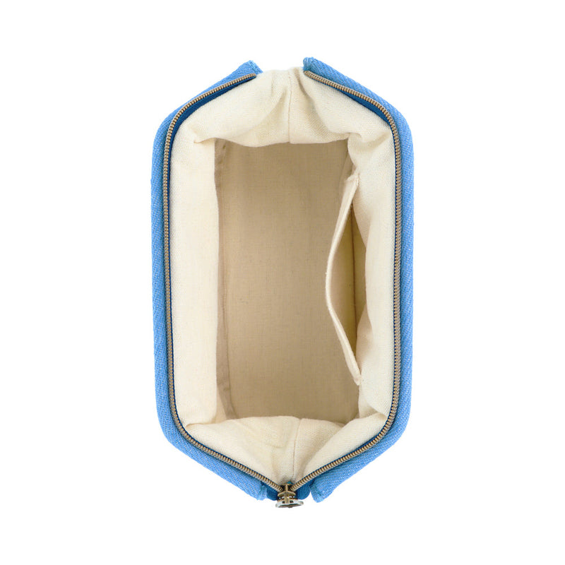 Zipper Pouch (Wired/Mofusand: Doughnutnyan/Denim Style/6.5x18x11cm/SMCol(s): Blue)