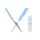 Scissors (Compact/Slide to Use/Chiikawa: Momonga & Furuhonya/11.6cm/Ø1.4cm/Sun Star/STICKYLE/SMCol(s): Blue)