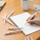 Sakura Craypas Mixline Double-Ended: Wide, Thin Water Based Coral Red, Red Highlighter Pen - Orange