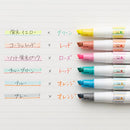 Sakura Craypas Mixline Double-Ended: Wide, Thin Water Based Coral Red, Red Highlighter Pen - Orange