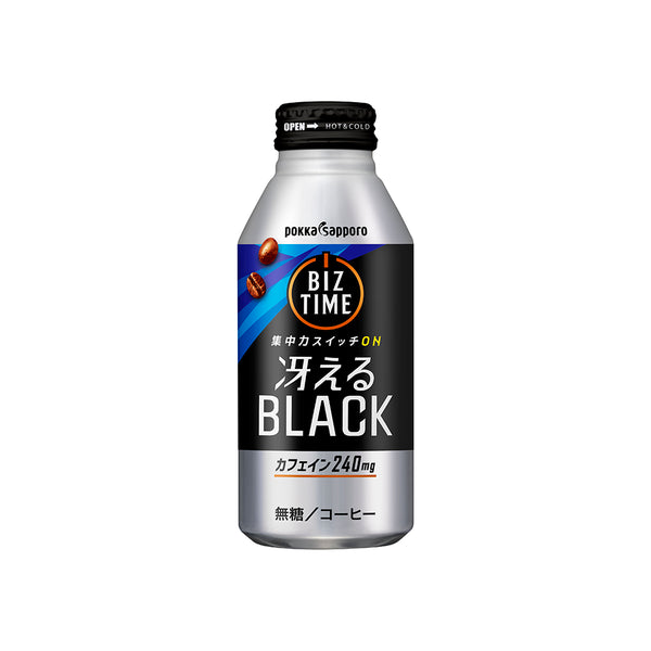 Pokka Sapporo Biz Time Sugarless Black Coffee In Bottle 390 mL