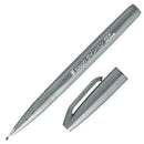 Pentel Fude Touch Sign Pen Grey
