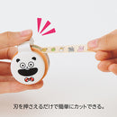 Lihit Lab Silicone Rubber Gokigen Panda Masking Tape Cutter - White